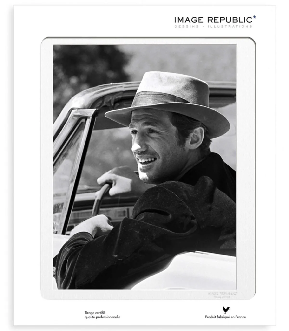 Image Republic Affiche La Galerie "Belmondo Chapeau" 40 x 50 cm* Affiches & Tableaux