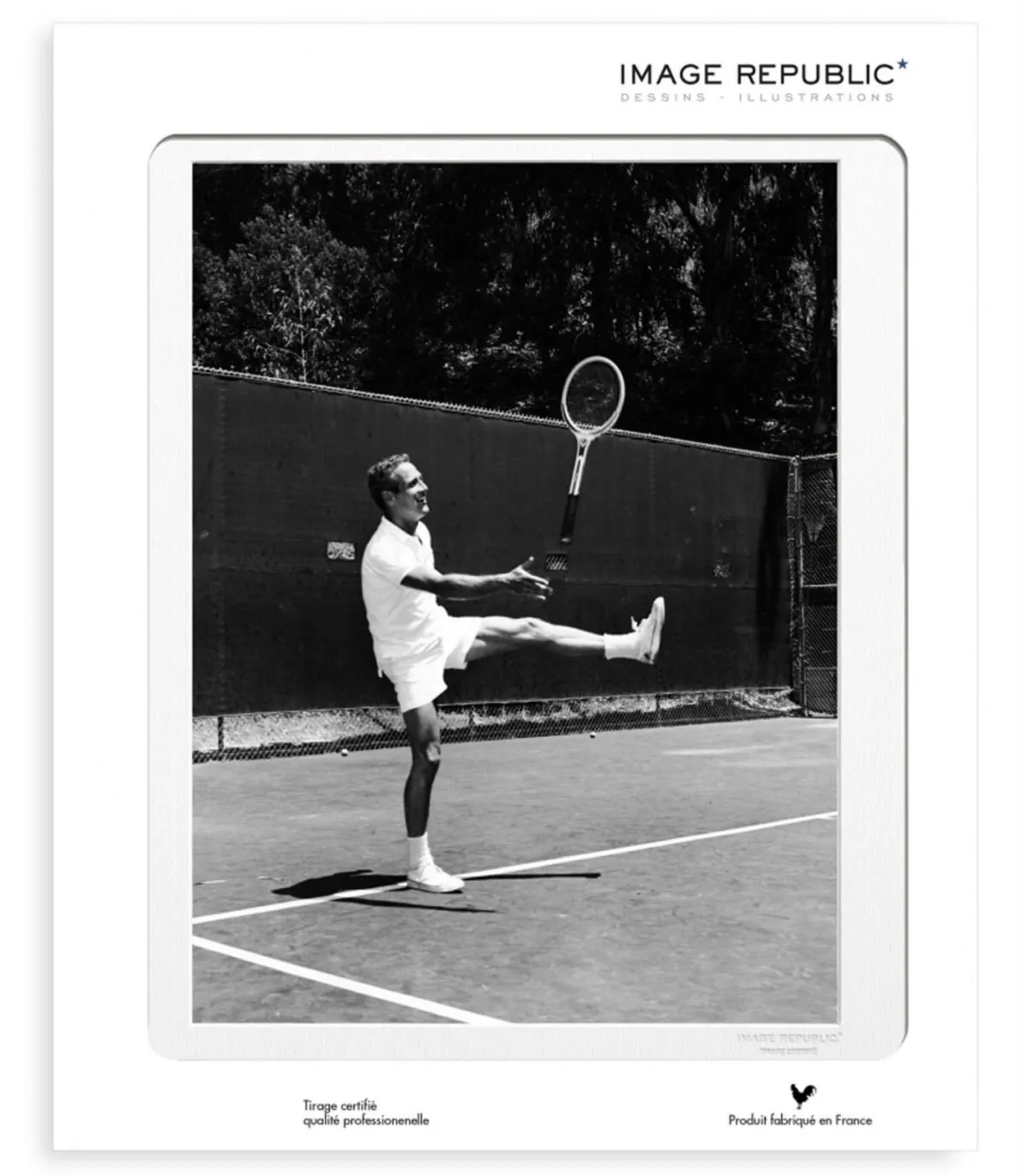 Image Republic Affiche La Galerie "Paul Newman Tennis" 40 x 50 cm* Affiches & Tableaux