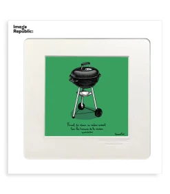Image Republic Affiche PDTC Edouard Pont 086 barbecue couleur 22 x 22 cm* Affiches & Tableaux