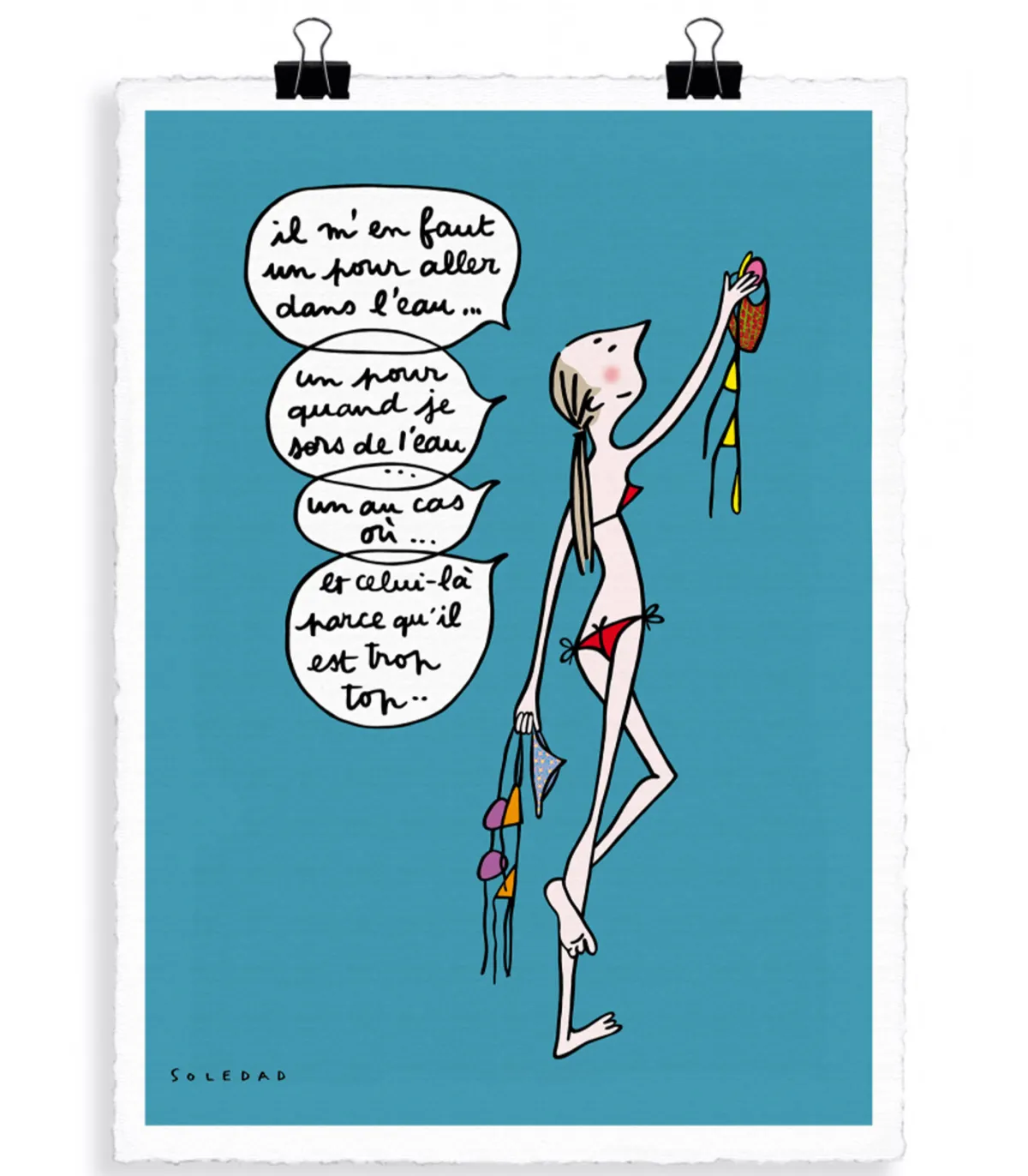 Image Republic Affiche Soledad "Maillot" 56 x 76 cm* Affiches & Tableaux