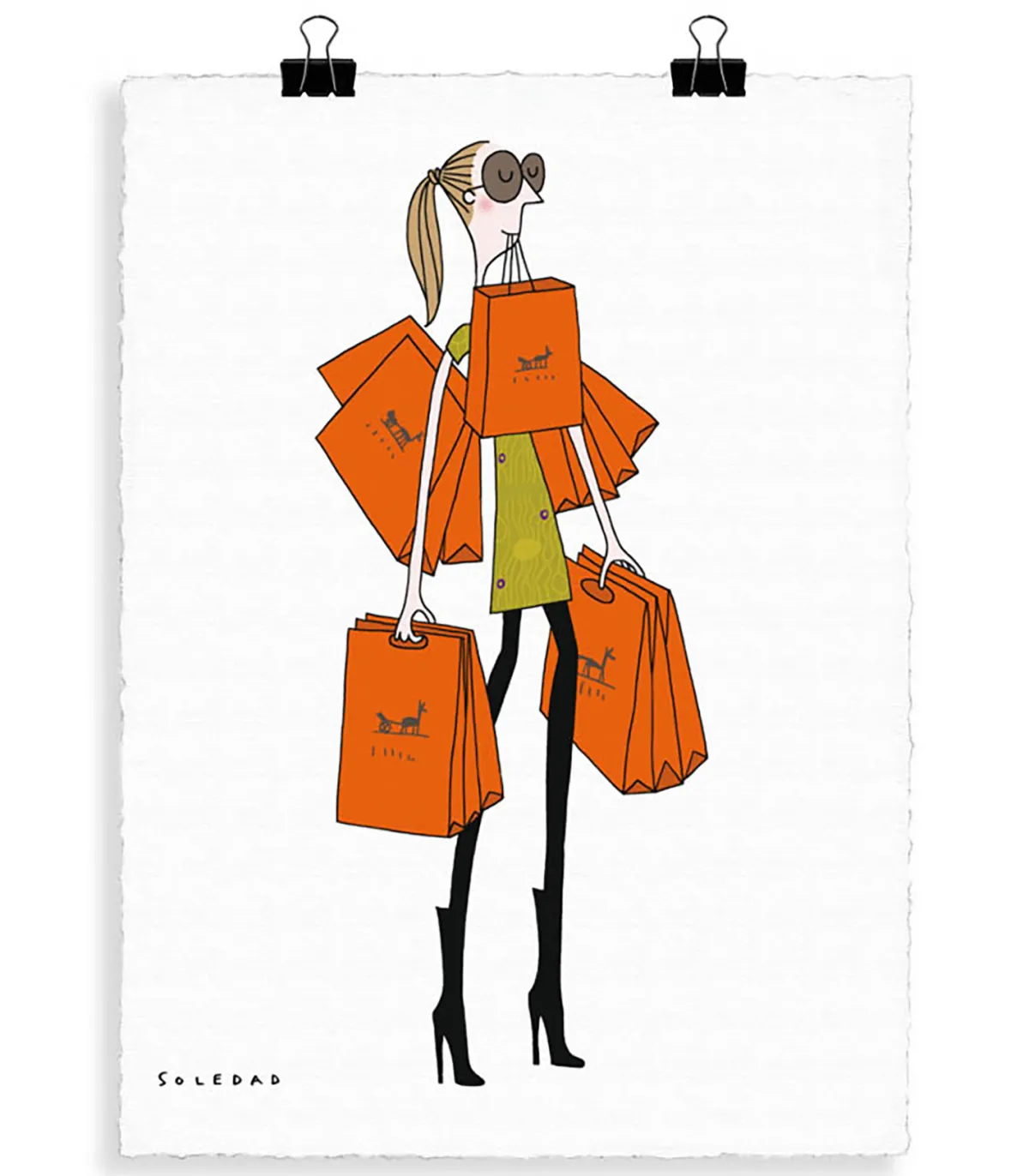 Image Republic Affiche Soledad "Sac Orange" 56 x 76 cm* Affiches & Tableaux