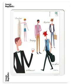 Image Republic Affiche WLPP "LA Mens Fashion" 40 x 50 cm* Affiches & Tableaux