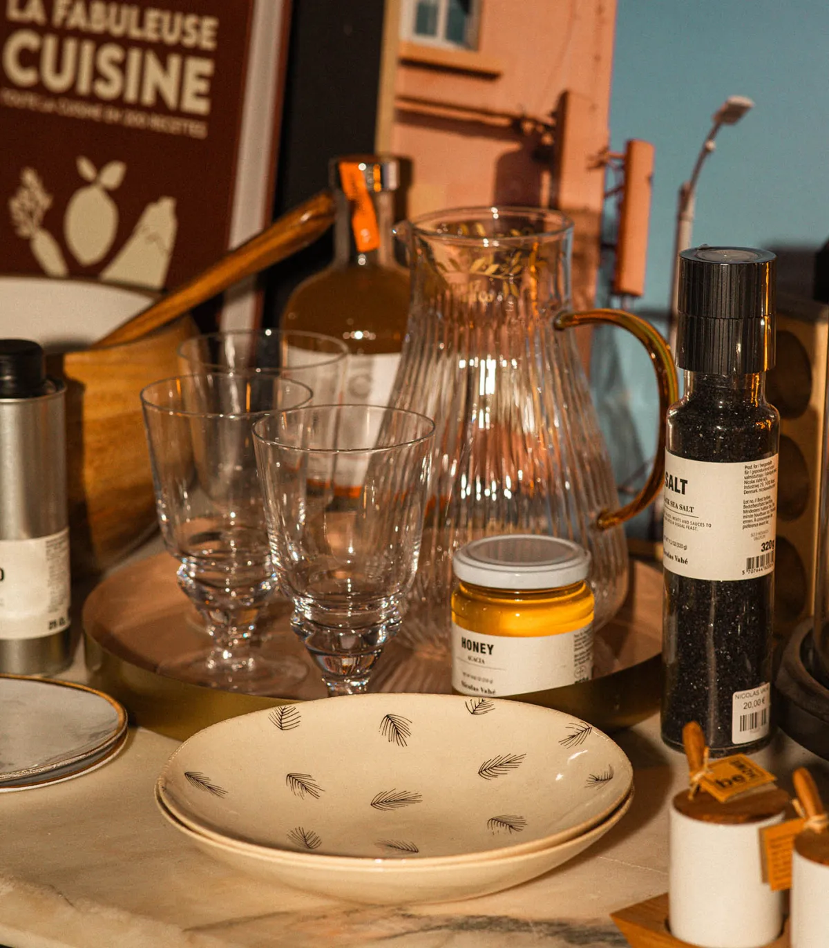 Three Seven Assiette creuse en céramique "Petites plumes"* Assiettes & Plats