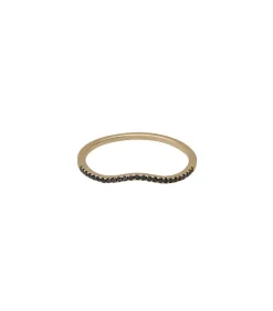 And... Paris Bague Alliance Vague Or Jaune Diamants noirs*Femme Bagues|And... Paris