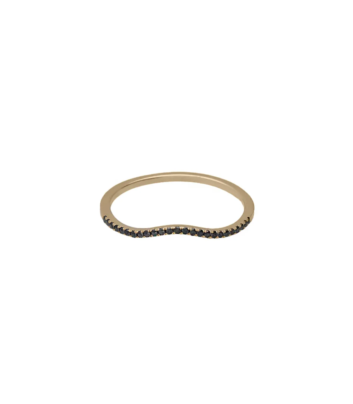 And... Paris Bague Alliance Vague Or Jaune Diamants noirs*Femme Bagues|And... Paris