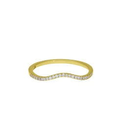 And... Paris Bague alliance vague or jaune et diamants*Femme Bagues|And... Paris