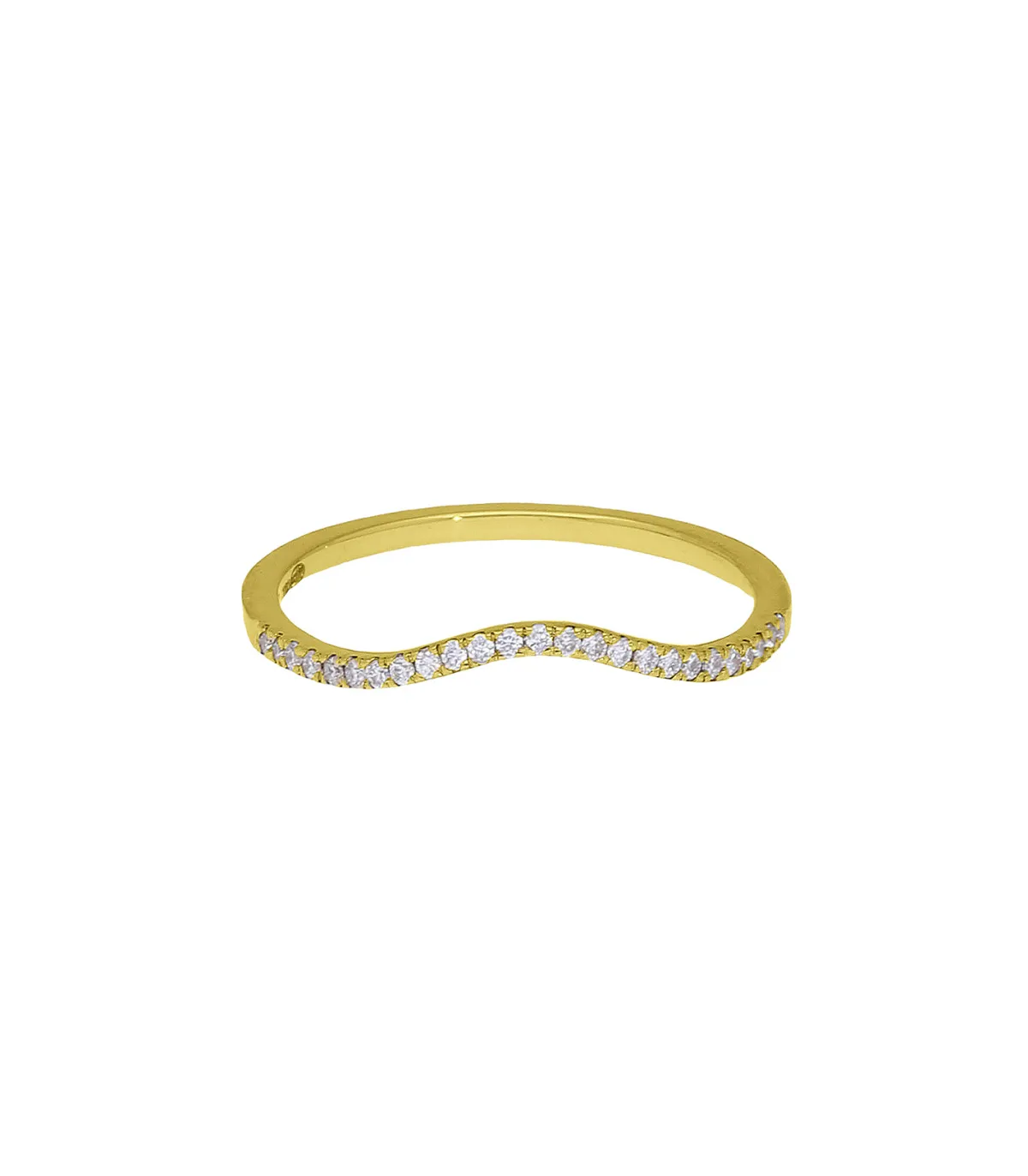And... Paris Bague alliance vague or jaune et diamants*Femme Bagues|And... Paris