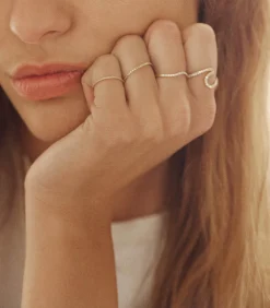 And... Paris Bague alliance vague or jaune et diamants*Femme Bagues|And... Paris