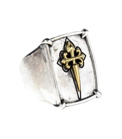 Corpus Christi Bague New Cross en argent et or*Femme Bagues