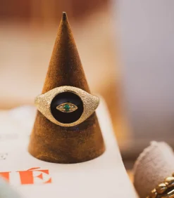 Feidt Paris Bague Oeil Ibiza or jaune et résine colorée*Femme Bagues