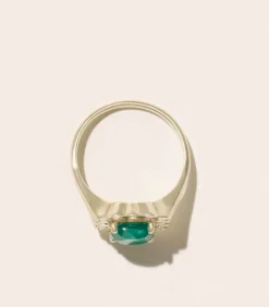 Pascale Monvoisin Bague Robin n°1 Calcedoine Verte*Femme Bagues