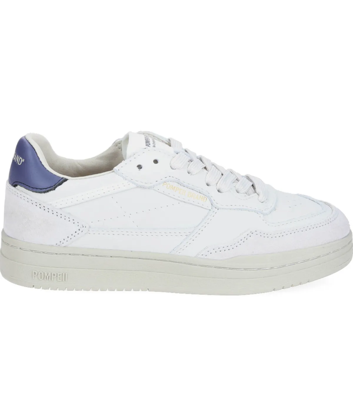 Pompeii Brand Baskets homme Elan Cuir Ecru Jeans*Homme Baskets
