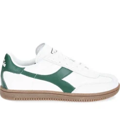 Diadora Baskets Trainer Blanc et Verts Paturages*Femme Baskets|Diadora