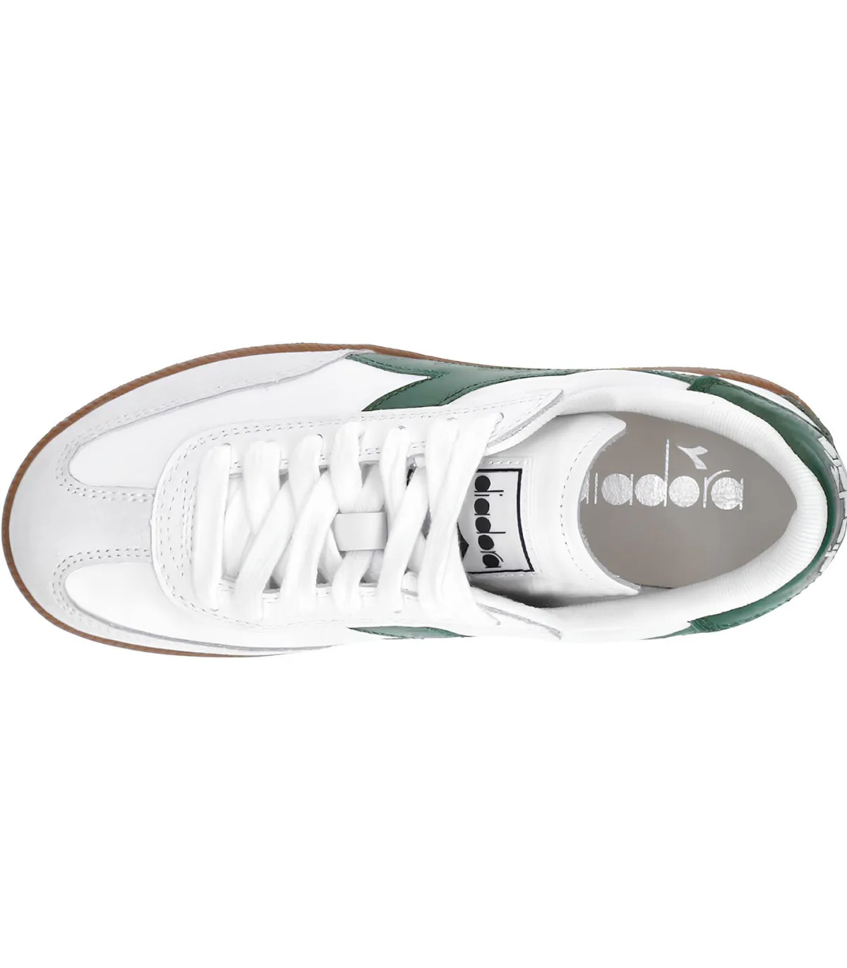 Diadora Baskets Trainer Blanc et Verts Paturages*Femme Baskets|Diadora