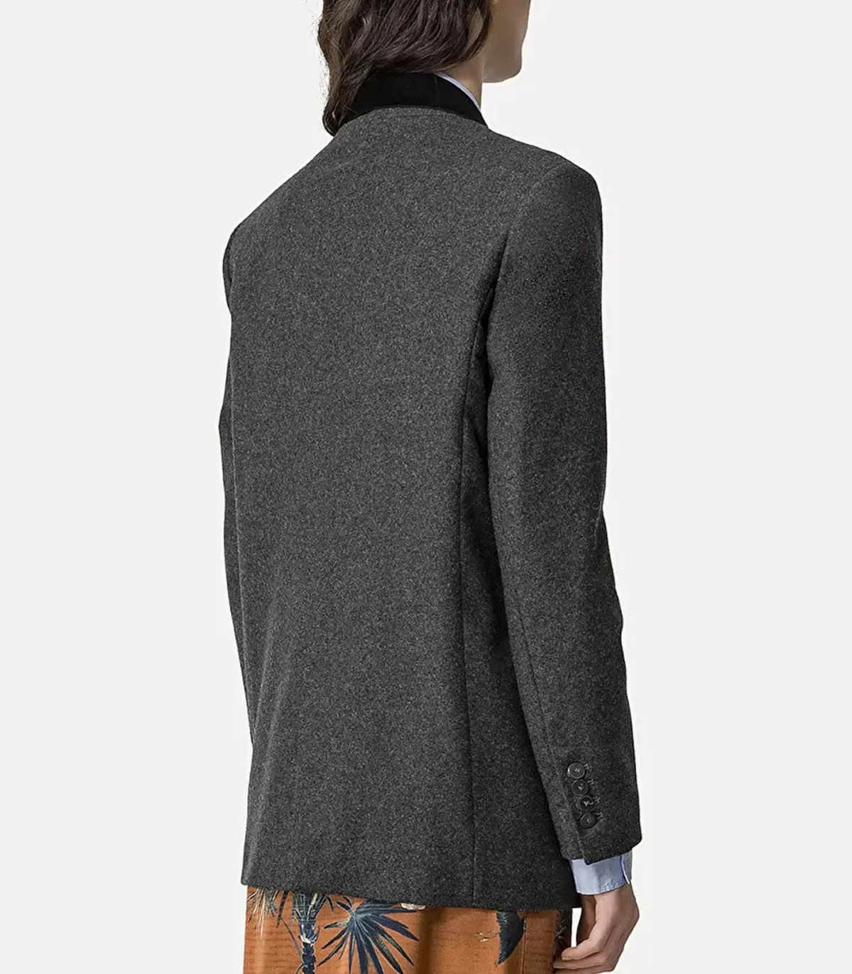 Forte Forte Blazer en Laine Cloth Velvet Rever Antracite*Femme Manteaux & Vestes