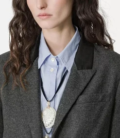 Forte Forte Blazer en Laine Cloth Velvet Rever Antracite*Femme Manteaux & Vestes