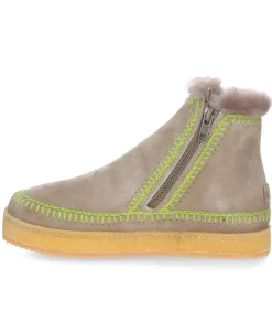 laidback london Boots Setsu Crochet Otter Suede Lime*Femme Boots & Bottines