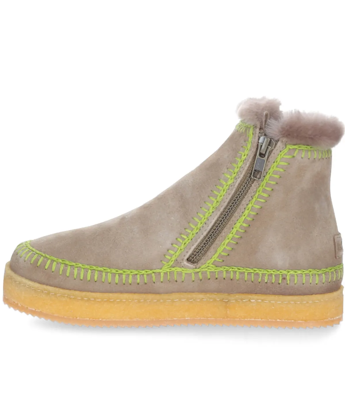 laidback london Boots Setsu Crochet Otter Suede Lime*Femme Boots & Bottines