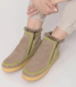 laidback london Boots Setsu Crochet Otter Suede Lime*Femme Boots & Bottines