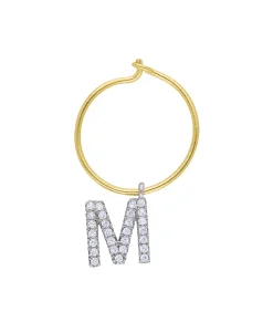 Maison Irem Boucle d'oreille Hoop Lettre*Femme Boucles D'Oreilles