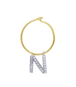 Maison Irem Boucle d'oreille Hoop Lettre*Femme Boucles D'Oreilles