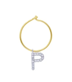 Maison Irem Boucle d'oreille Hoop Lettre*Femme Boucles D'Oreilles