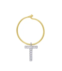 Maison Irem Boucle d'oreille Hoop Lettre*Femme Boucles D'Oreilles