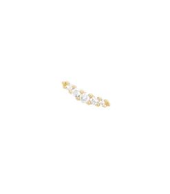Stone Paris Boucle d'oreille Line or jaune et diamants*Femme Boucles D'Oreilles