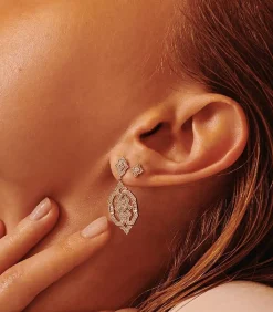 Stone Paris Boucle d'oreille puce Belle époque or jaune*Femme Boucles D'Oreilles