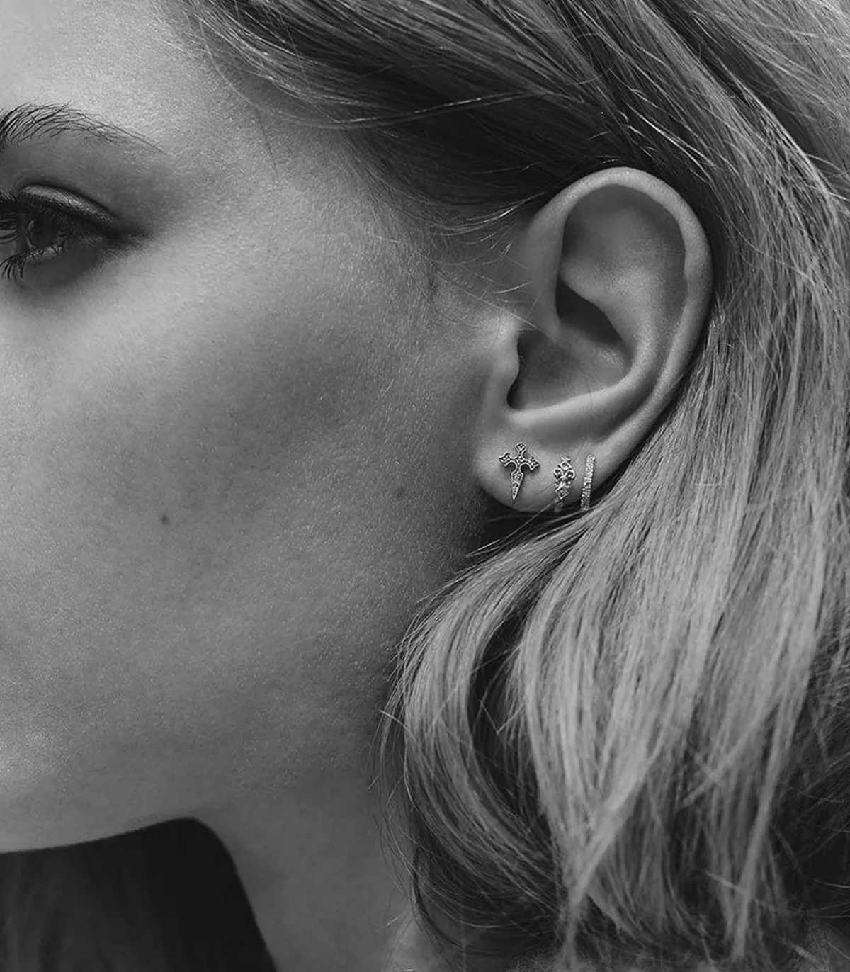 Stone Paris Boucle d'oreille puce Blood Diamonds or jaune*Femme Boucles D'Oreilles