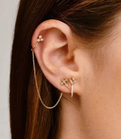 Stone Paris Boucle d'oreille puce Blood Diamonds or jaune*Femme Boucles D'Oreilles