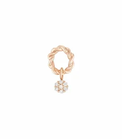 Stone Paris Boucle d'oreille Puce Dunaway Or Rose et Diamants*Femme Boucles D'Oreilles