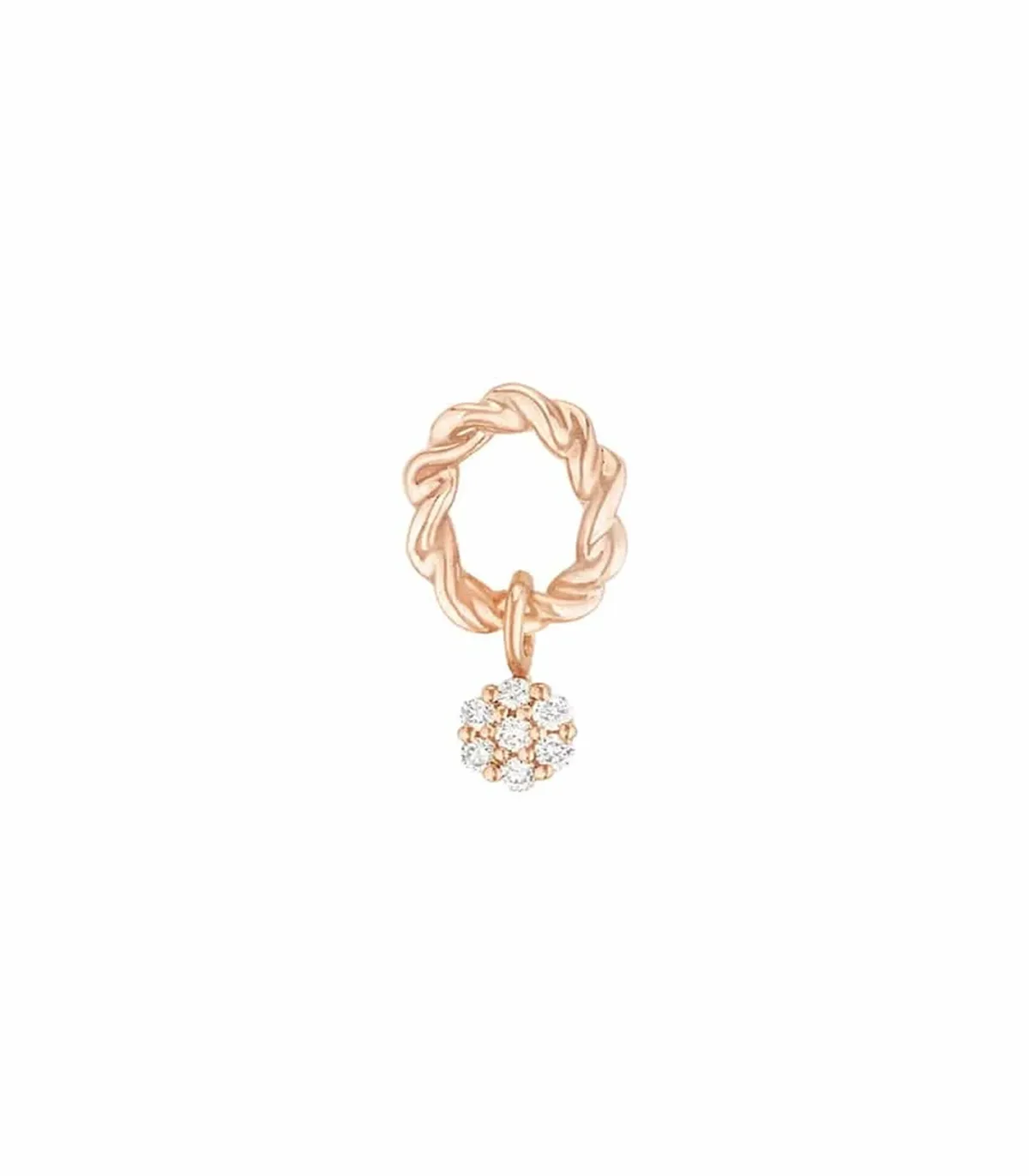 Stone Paris Boucle d'oreille Puce Dunaway Or Rose et Diamants*Femme Boucles D'Oreilles