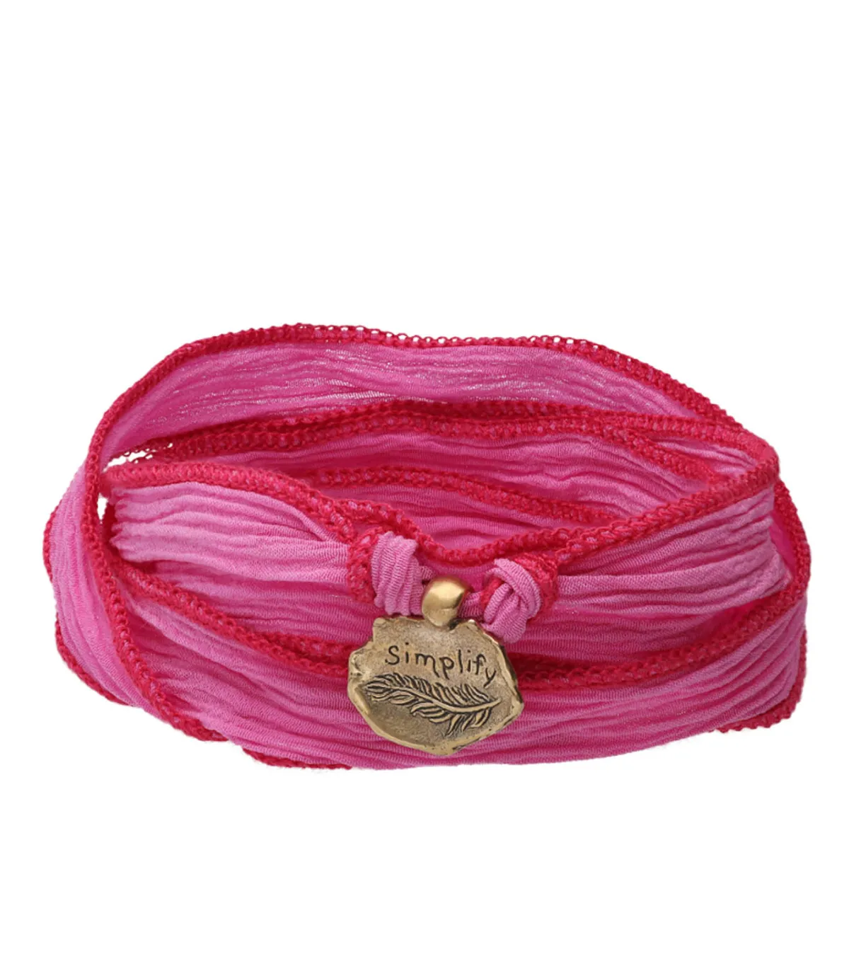 Catherine Michiels Bracelet en soie à nouer et charm Simplify en bronze*Femme Bracelets|Bijoux