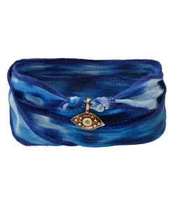 Catherine Michiels Bracelet en soie à nouer et charm Amazing Eye en bronze et tsavorite*Femme Bracelets|Bijoux