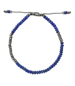 M.Cohen by Maor Bracelet Ingot à perles de pierres et d'argent*Homme Bijoux