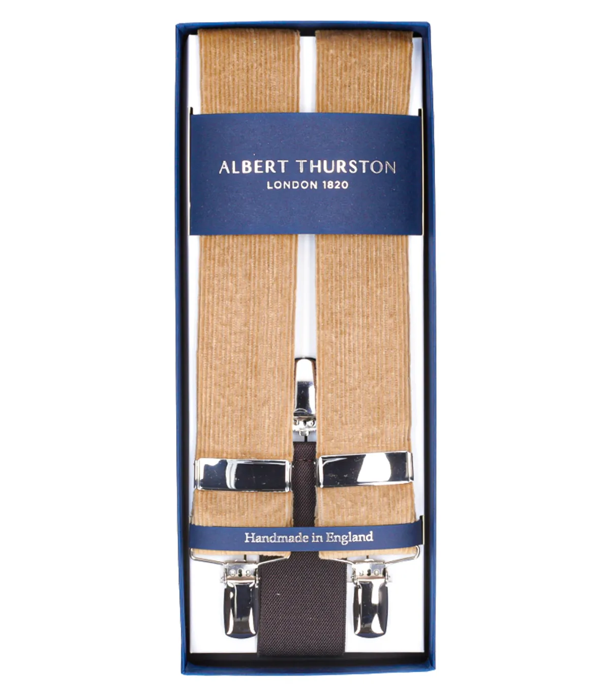 Albert Thurston Bretelles Sutting 3 Clip en velours marron*Femme Ceintures|Ceintures