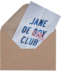 LES BONNES SOEURS Carte de voeux Jane de Girl Club Bleu et Rouge* Cartes Postales