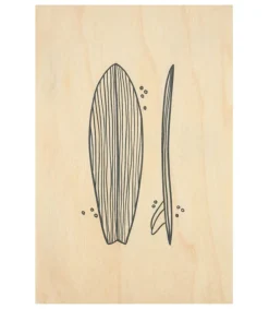 Woodhi Carte postale en bois Surfboards* Cartes Postales