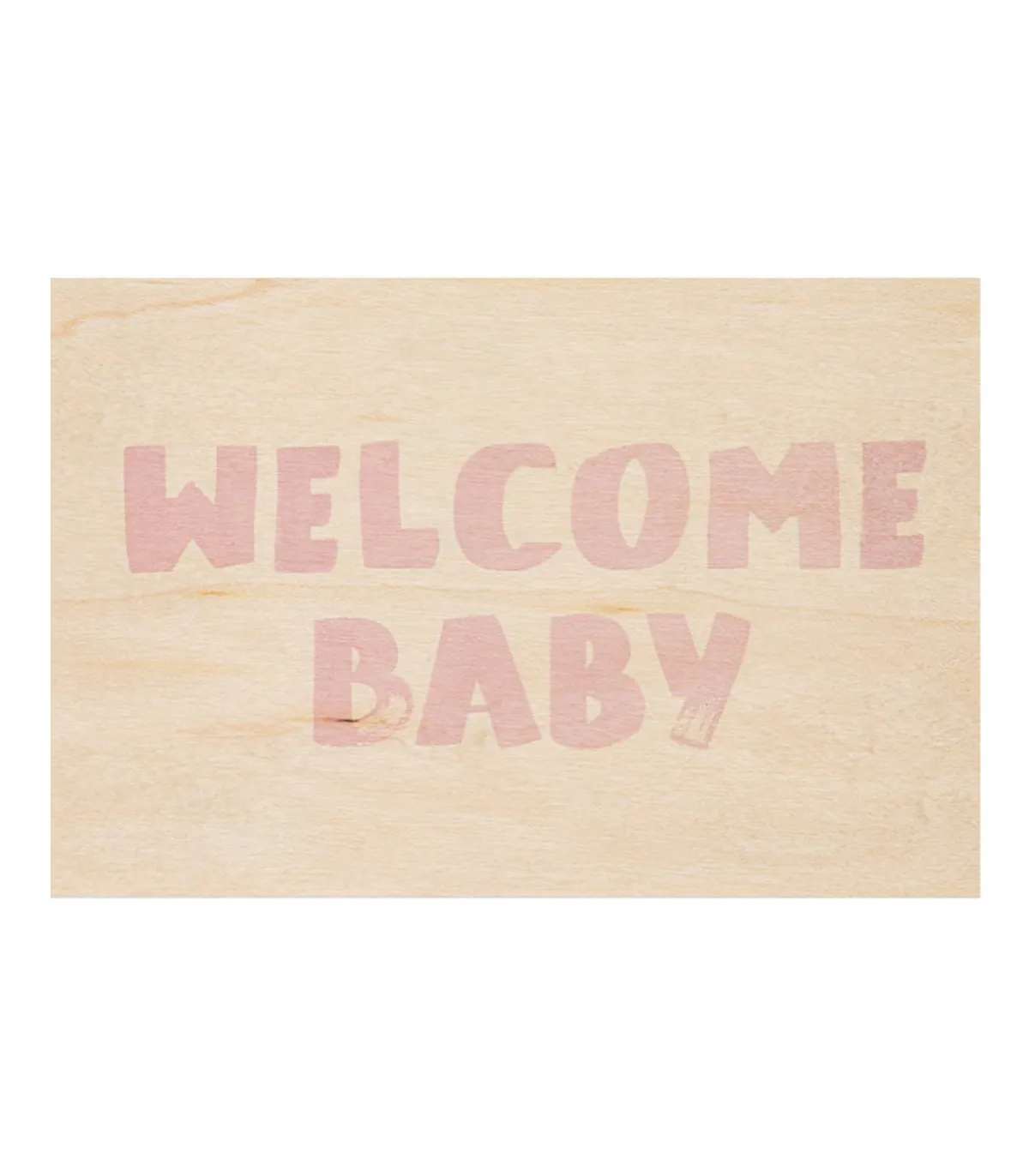 Woodhi Carte Welcome Baby rose* Cartes Postales