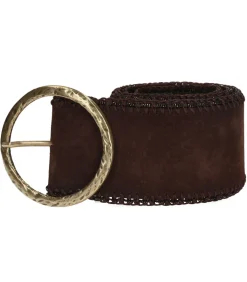 Puntovita & Arsenice Ceinture en Cuir Suède Marron x Jane de Boy*Femme Ceintures