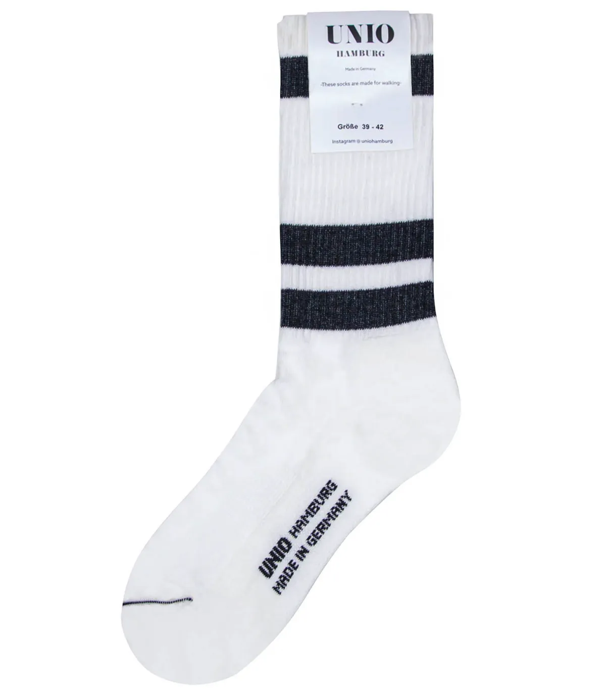 Unio Hamburg Chaussettes White Black*Femme Lingerie