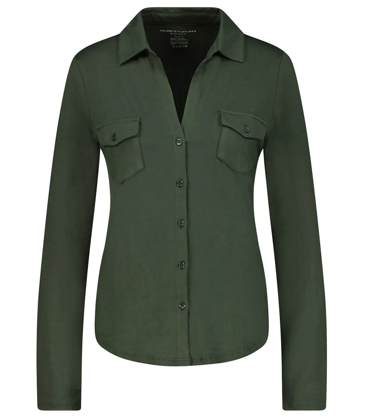 Majestic Filatures Chemise Anna Manches Longues Forest*Femme Hauts