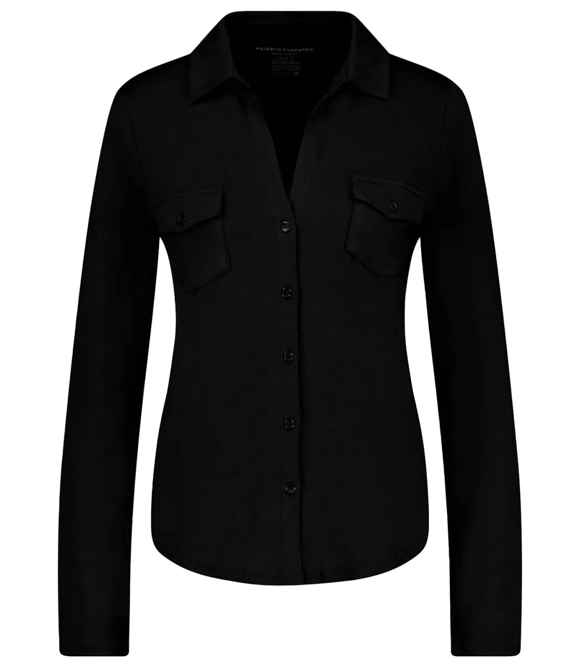 Majestic Filatures Chemise Anna Manches Longues Noir*Femme Hauts
