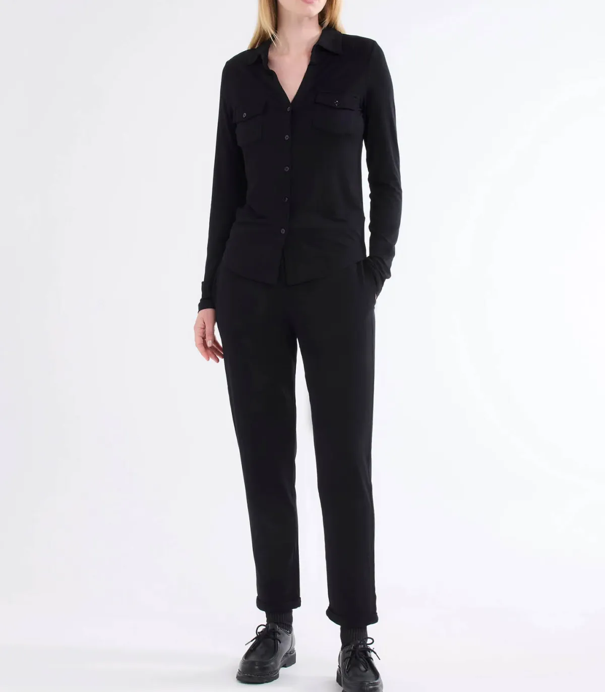 Majestic Filatures Chemise Anna Manches Longues Noir*Femme Hauts