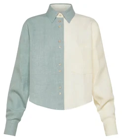 Forte Forte Chemise Bicolore Aqua*Femme Hauts
