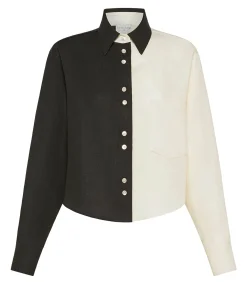 Forte Forte Chemise Bicolore Noire*Femme Hauts