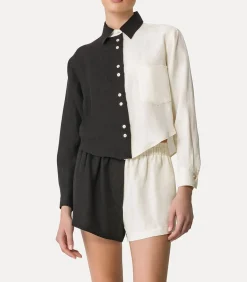 Forte Forte Chemise Bicolore Noire*Femme Hauts