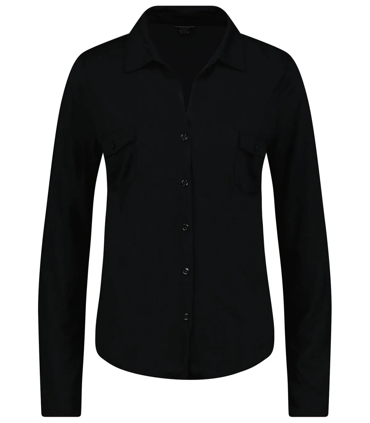 Majestic Filatures Chemise Noire Manches longues*Femme Hauts