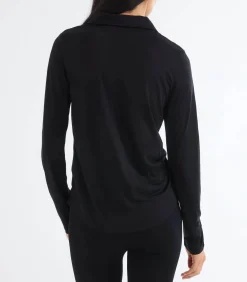 Majestic Filatures Chemise Noire Manches longues*Femme Hauts